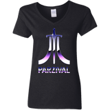 T-Shirts Black / S Parzival Retro Women's V-Neck T-Shirt