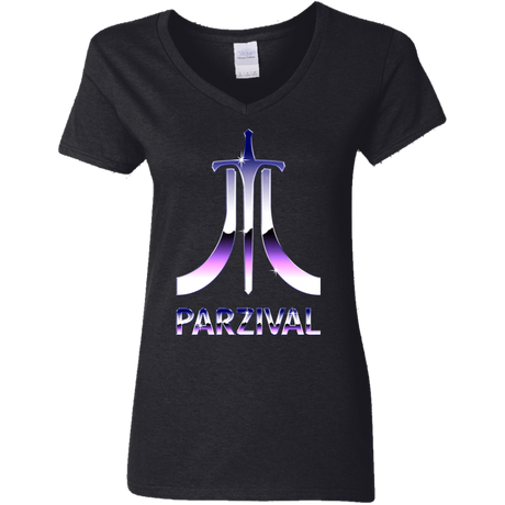 T-Shirts Black / S Parzival Retro Women's V-Neck T-Shirt