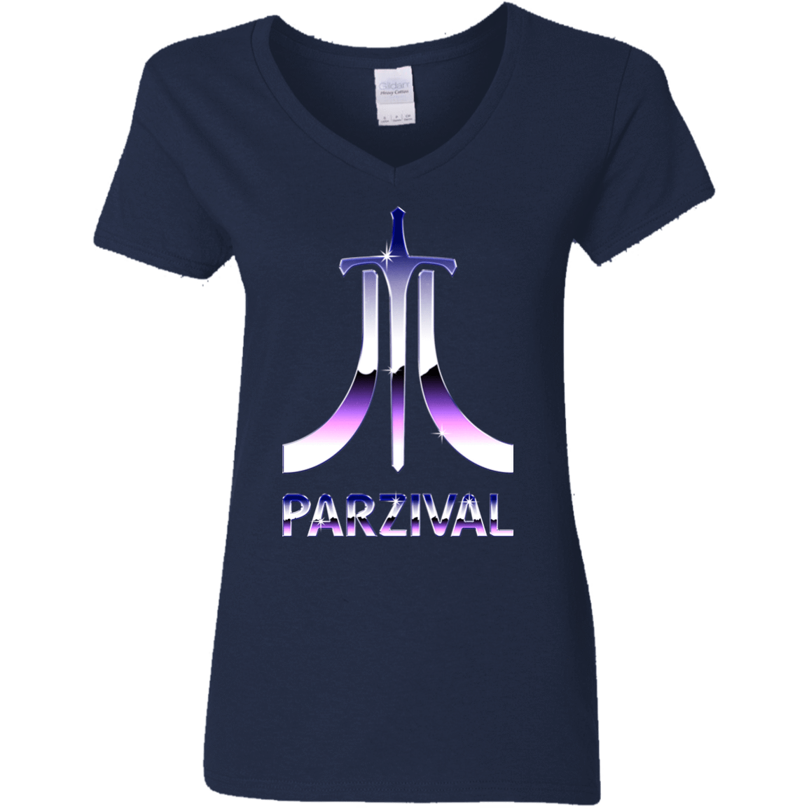 T-Shirts Navy / S Parzival Retro Women's V-Neck T-Shirt