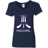 T-Shirts Navy / S Parzival Retro Women's V-Neck T-Shirt