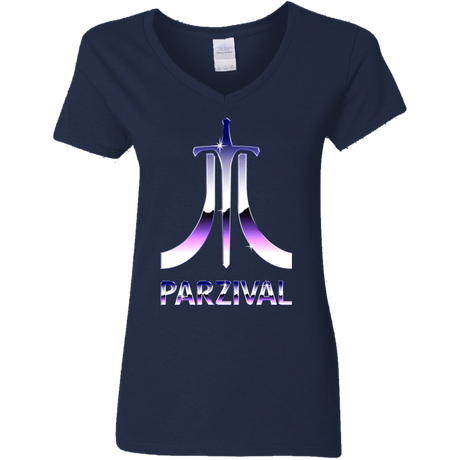 T-Shirts Navy / S Parzival Retro Women's V-Neck T-Shirt