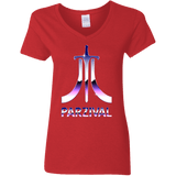 T-Shirts Red / S Parzival Retro Women's V-Neck T-Shirt