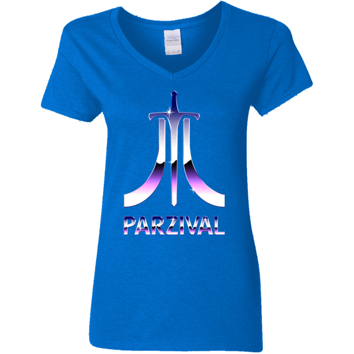 T-Shirts Royal / S Parzival Retro Women's V-Neck T-Shirt