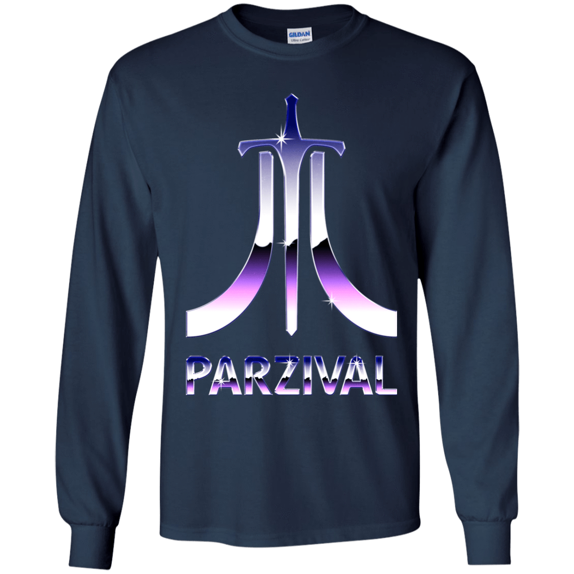 T-Shirts Navy / YS Parzival Retro Youth Long Sleeve T-Shirt