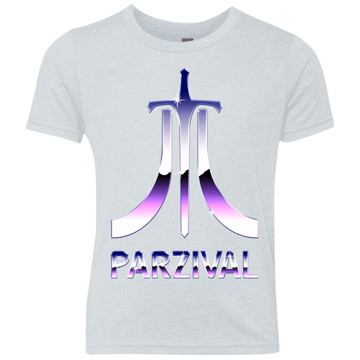 T-Shirts Heather White / YXS Parzival Retro Youth Triblend T-Shirt