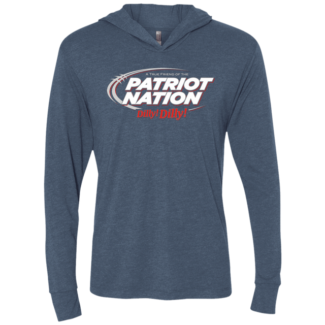 T-Shirts Indigo / X-Small Patriot Nation Dilly Dilly Triblend Long Sleeve Hoodie Tee