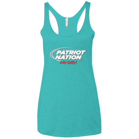 T-Shirts Tahiti Blue / X-Small Patriot Nation Dilly Dilly Women's Triblend Racerback Tank