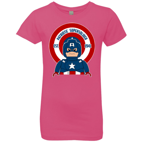 T-Shirts Hot Pink / YXS Patriotic Supersoldier Girls Premium T-Shirt
