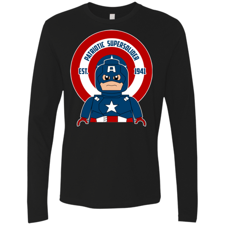 T-Shirts Black / Small Patriotic Supersoldier Men's Premium Long Sleeve