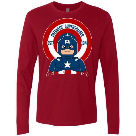 T-Shirts Cardinal / Small Patriotic Supersoldier Men's Premium Long Sleeve