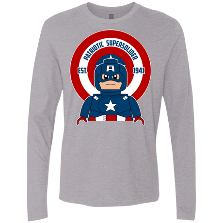 T-Shirts Heather Grey / Small Patriotic Supersoldier Men's Premium Long Sleeve