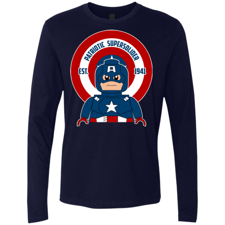 T-Shirts Midnight Navy / Small Patriotic Supersoldier Men's Premium Long Sleeve