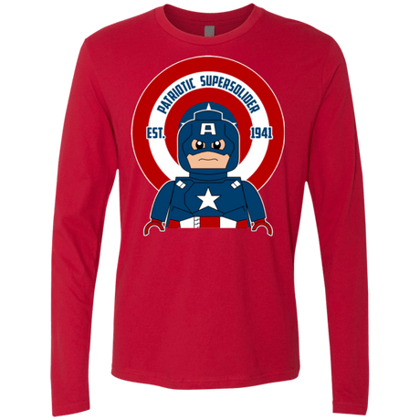 T-Shirts Red / Small Patriotic Supersoldier Men's Premium Long Sleeve