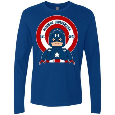 T-Shirts Royal / Small Patriotic Supersoldier Men's Premium Long Sleeve