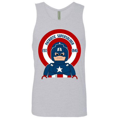T-Shirts Heather Grey / Small Patriotic Supersoldier Men's Premium Tank Top