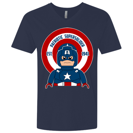 T-Shirts Midnight Navy / X-Small Patriotic Supersoldier Men's Premium V-Neck