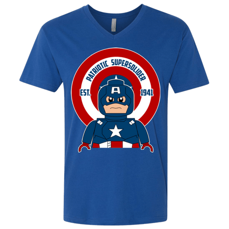 T-Shirts Royal / X-Small Patriotic Supersoldier Men's Premium V-Neck