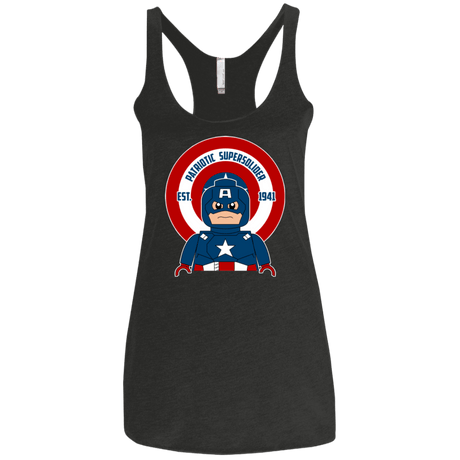 T-Shirts Vintage Black / X-Small Patriotic Supersoldier Women's Triblend Racerback Tank