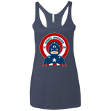 T-Shirts Vintage Navy / X-Small Patriotic Supersoldier Women's Triblend Racerback Tank