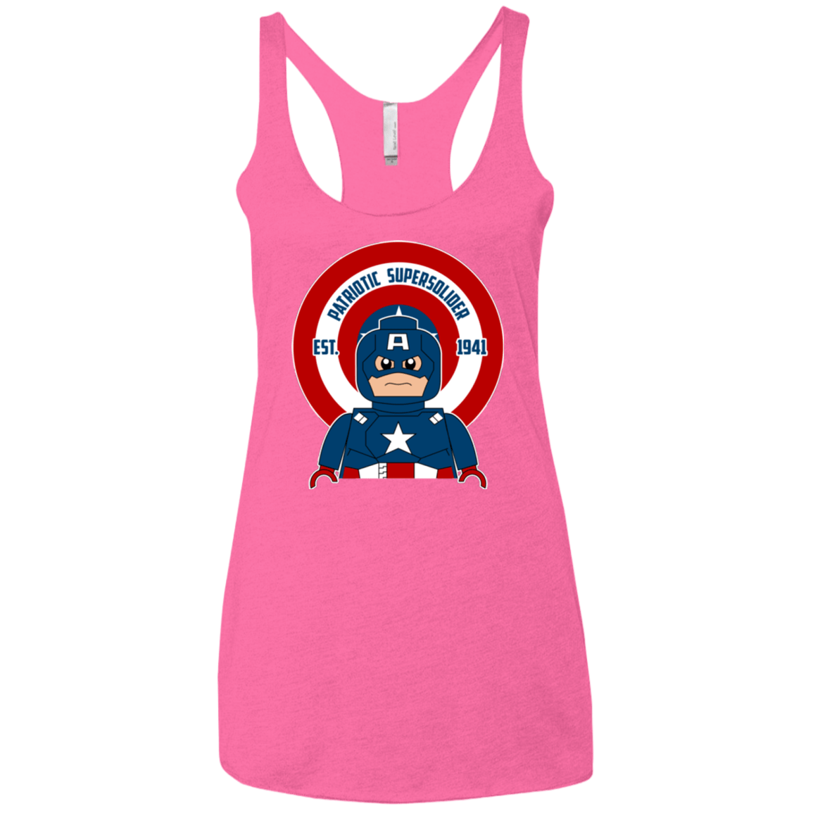 T-Shirts Vintage Pink / X-Small Patriotic Supersoldier Women's Triblend Racerback Tank