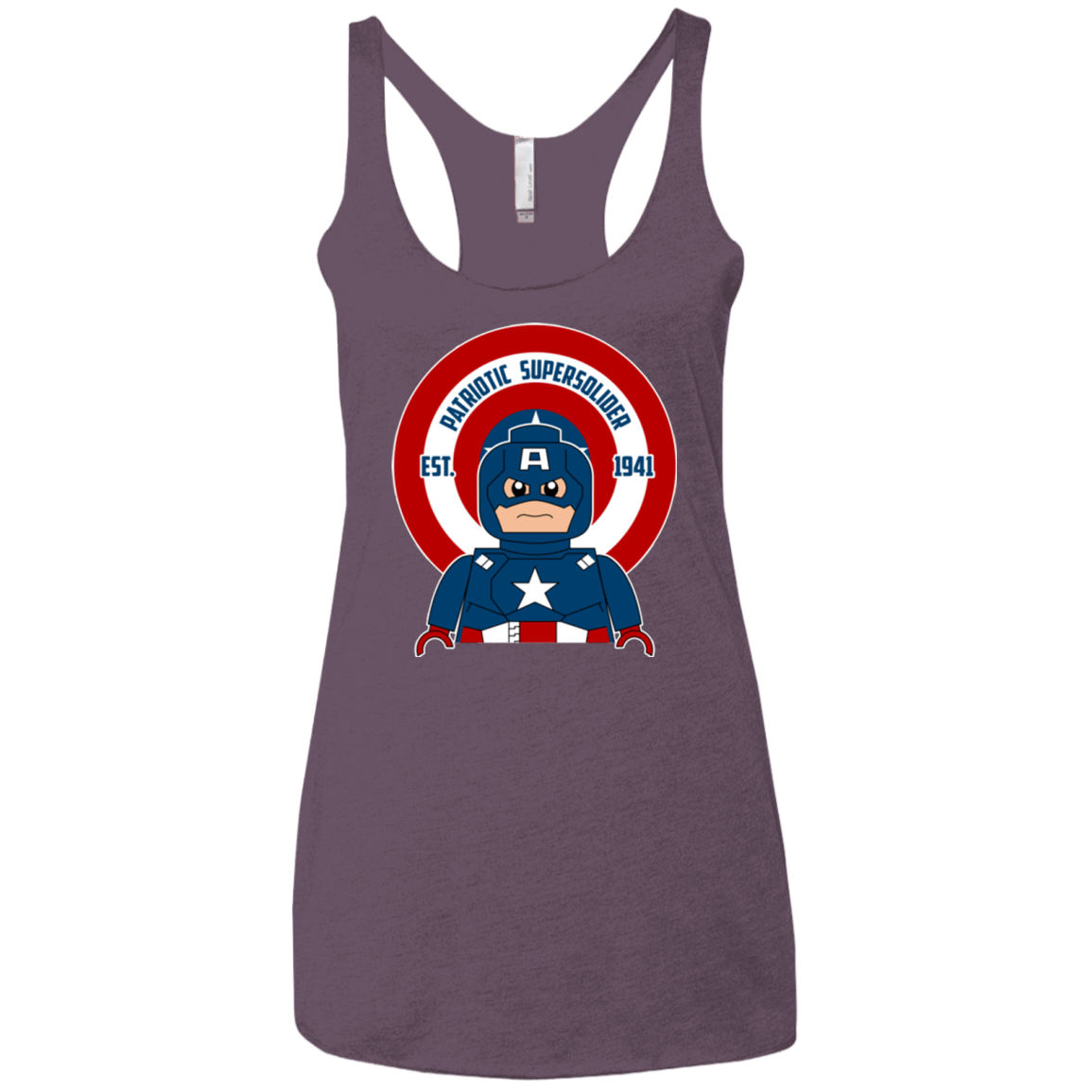 T-Shirts Vintage Purple / X-Small Patriotic Supersoldier Women's Triblend Racerback Tank