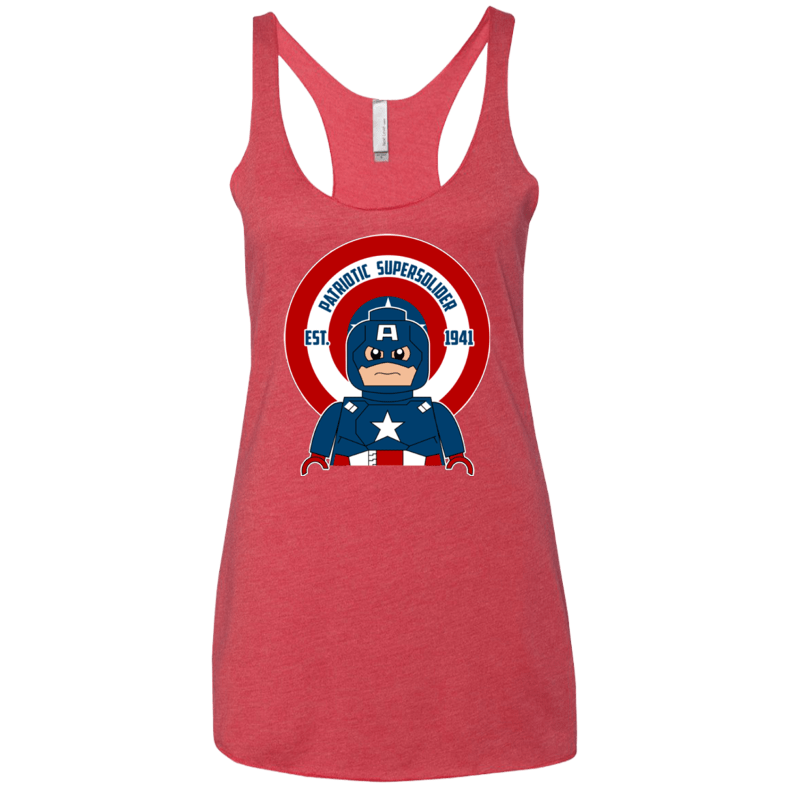 T-Shirts Vintage Red / X-Small Patriotic Supersoldier Women's Triblend Racerback Tank