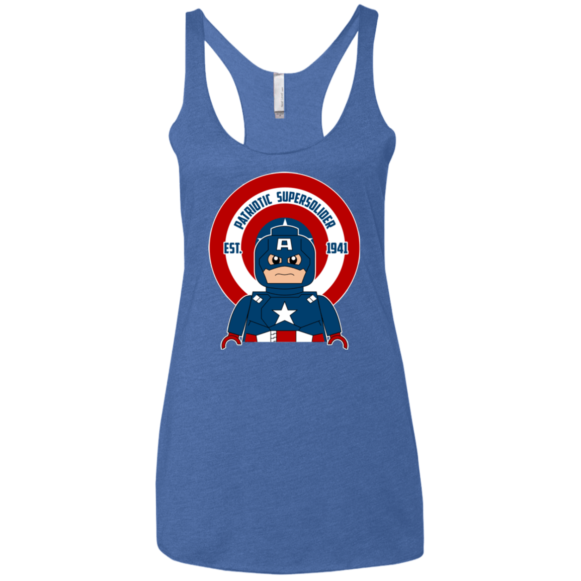 T-Shirts Vintage Royal / X-Small Patriotic Supersoldier Women's Triblend Racerback Tank