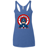 T-Shirts Vintage Royal / X-Small Patriotic Supersoldier Women's Triblend Racerback Tank