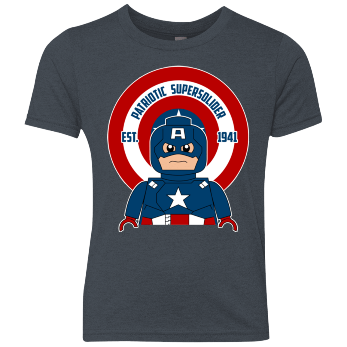 T-Shirts Vintage Navy / YXS Patriotic Supersoldier Youth Triblend T-Shirt