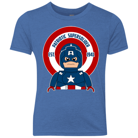 T-Shirts Vintage Royal / YXS Patriotic Supersoldier Youth Triblend T-Shirt