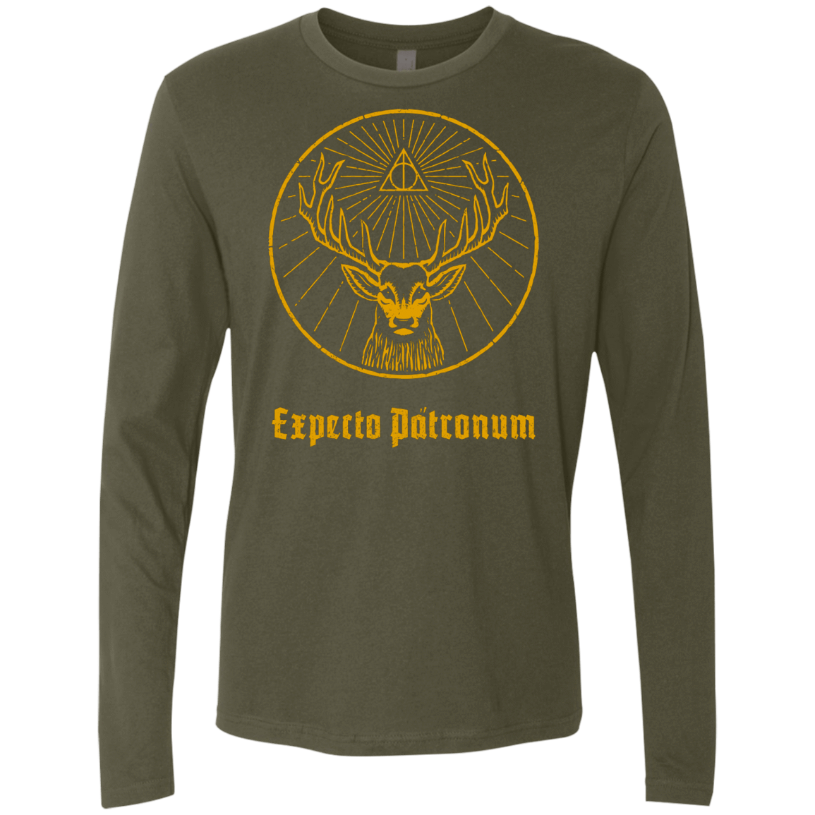 T-Shirts Military Green / Small Patronumeister House Men's Premium Long Sleeve