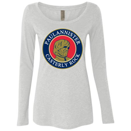 T-Shirts Heather White / Small Paulannister Women's Triblend Long Sleeve Shirt