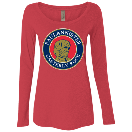 T-Shirts Vintage Red / Small Paulannister Women's Triblend Long Sleeve Shirt