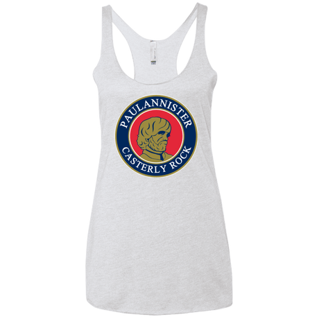 T-Shirts Heather White / X-Small Paulannister Women's Triblend Racerback Tank