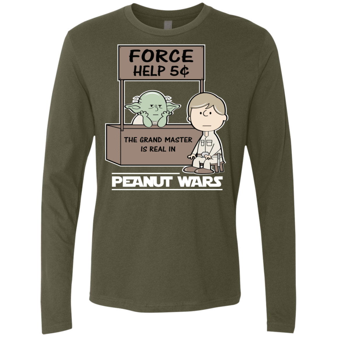 T-Shirts Military Green / S Peanut Wars 2 Men's Premium Long Sleeve