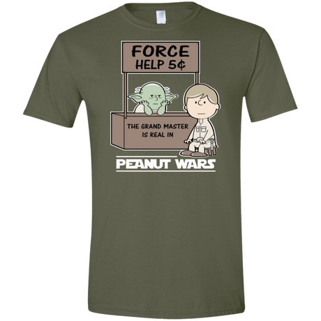T-Shirts Military Green / S Peanut Wars 2 Men's Semi-Fitted Softstyle