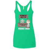 T-Shirts Envy / X-Small Peanut Wars 2 Women's Triblend Racerback Tank