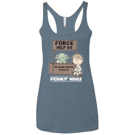 T-Shirts Indigo / X-Small Peanut Wars 2 Women's Triblend Racerback Tank