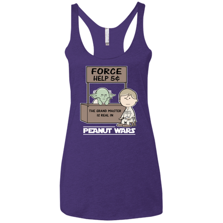 T-Shirts Purple Rush / X-Small Peanut Wars 2 Women's Triblend Racerback Tank