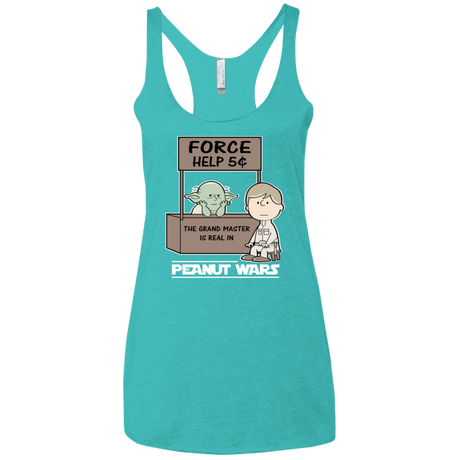 T-Shirts Tahiti Blue / X-Small Peanut Wars 2 Women's Triblend Racerback Tank