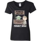 T-Shirts Black / S Peanut Wars 2 Women's V-Neck T-Shirt