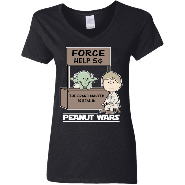 T-Shirts Black / S Peanut Wars 2 Women's V-Neck T-Shirt