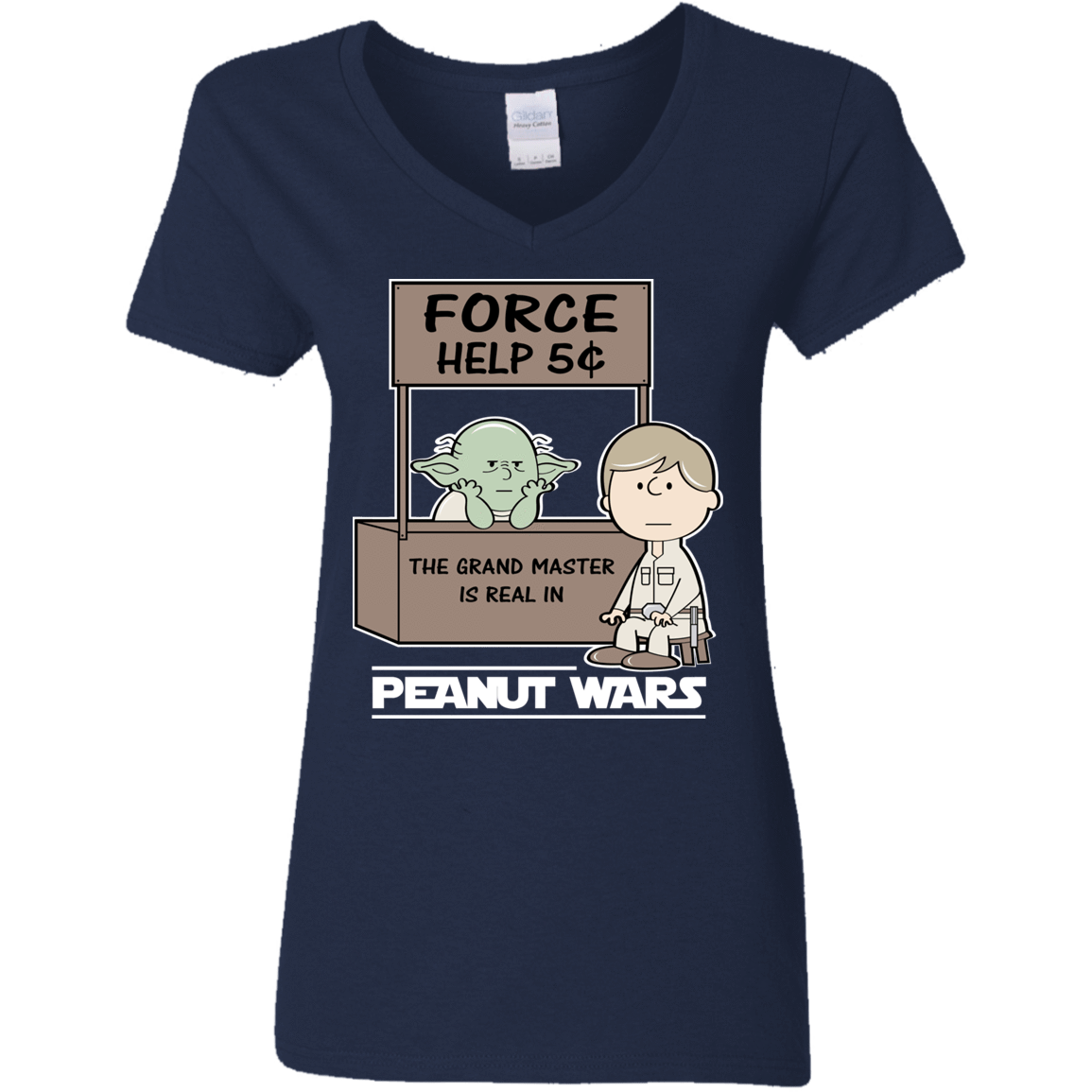 T-Shirts Navy / S Peanut Wars 2 Women's V-Neck T-Shirt