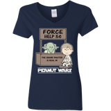 T-Shirts Navy / S Peanut Wars 2 Women's V-Neck T-Shirt