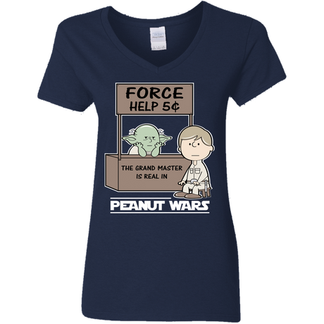 T-Shirts Navy / S Peanut Wars 2 Women's V-Neck T-Shirt