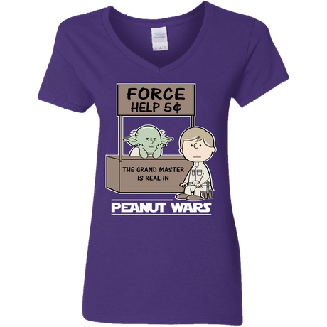 T-Shirts Purple / S Peanut Wars 2 Women's V-Neck T-Shirt