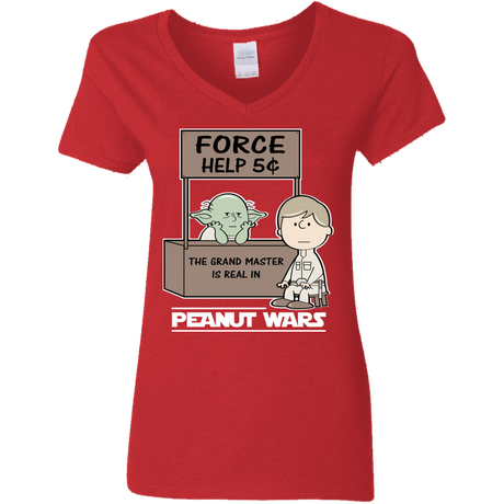 T-Shirts Red / S Peanut Wars 2 Women's V-Neck T-Shirt