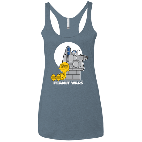 T-Shirts Indigo / X-Small Peanut Wars Women's Triblend Racerback Tank