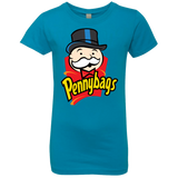 T-Shirts Turquoise / YXS Pennybags Girls Premium T-Shirt