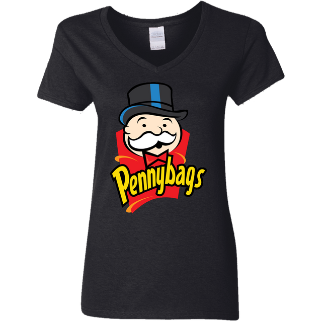 T-Shirts Black / S Pennybags Women's V-Neck T-Shirt